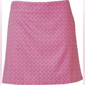 Lady Hagen Pink and White A-Line Active Golf with Built in Shorts Mini Skort
